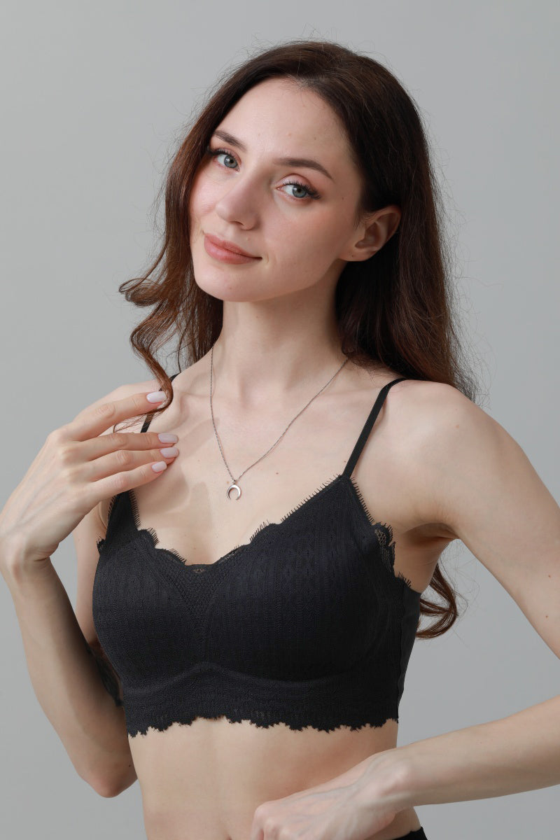 CloudSoft Wireless Bra β Lace Detail & Invisible Fit πΈβοΈ